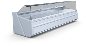 Lada chłodnicza z uchylną, prostą szybą, ekspozycja 900mm, głębokość 1180mm | IGLOO LUZON DEEP
